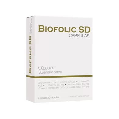 Biohealthy Biofolic SD Anticaída 60 Cap Suplemento Dietario